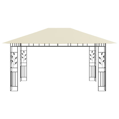 Prieel met klamboe 180 g/m² 4x3x2,73 m crème