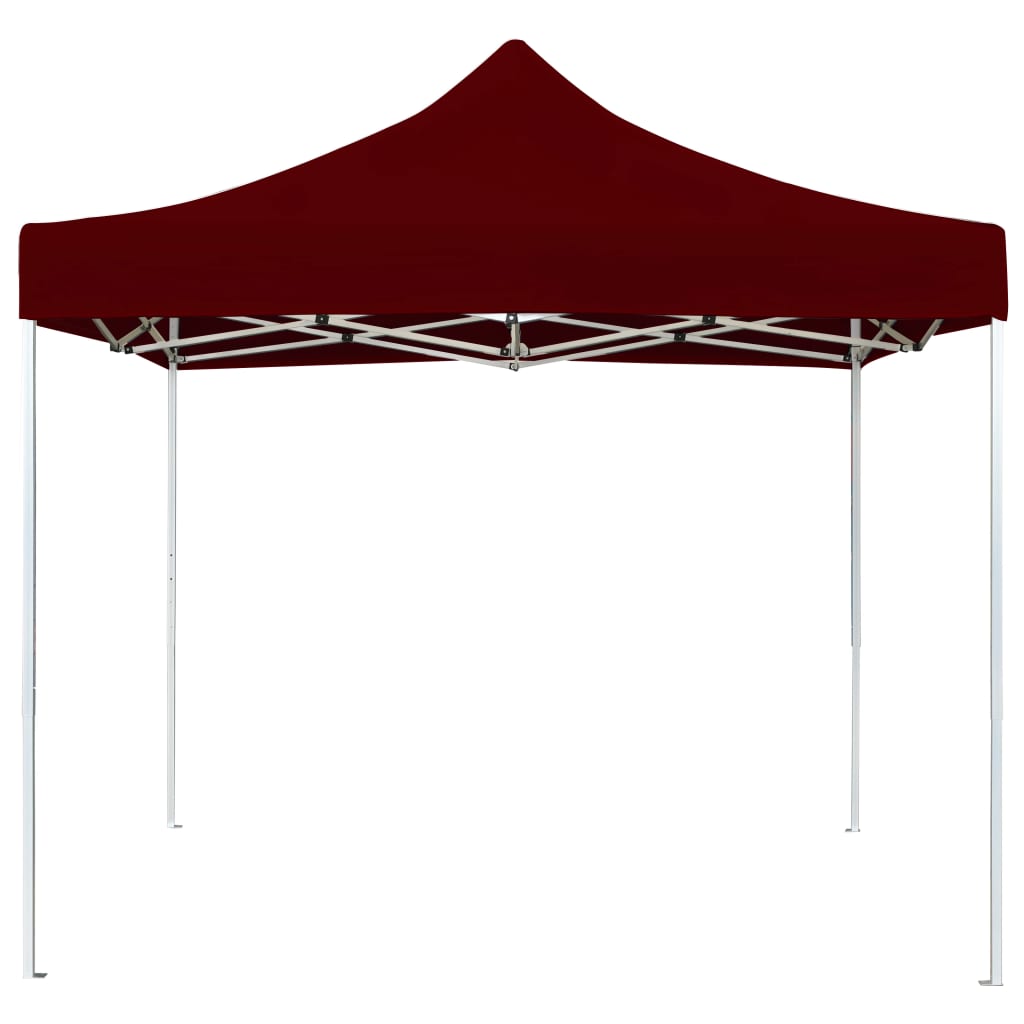 Partytent professioneel inklapbaar 2x2 m aluminium bordeauxrood