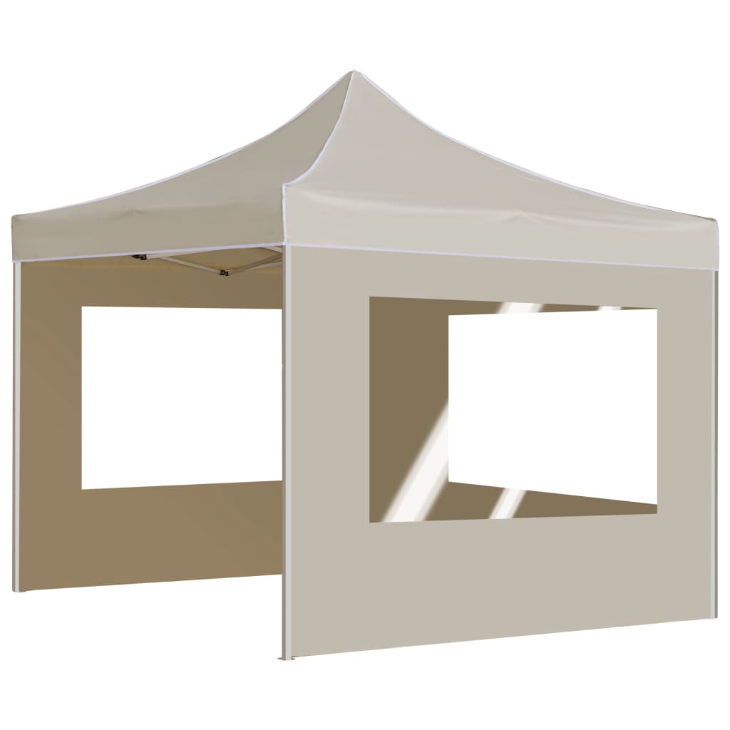 Partytent inklapbaar met wanden 2x2 m aluminium crème