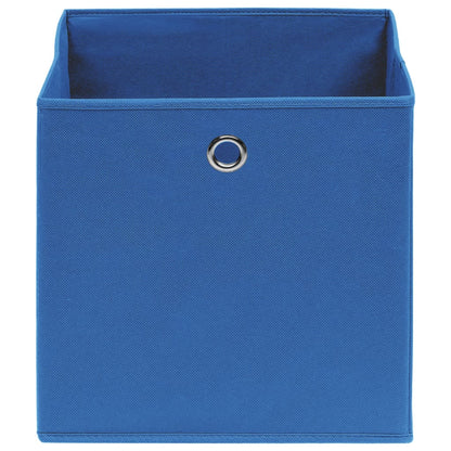 Opbergboxen 10 st 32x32x32 cm stof blauw