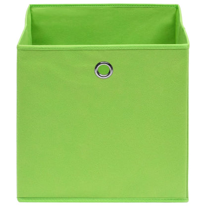 Opbergboxen 10 st 32x32x32 cm stof groen