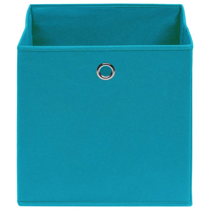 Opbergboxen 4 st 32x32x32 cm stof babyblauw