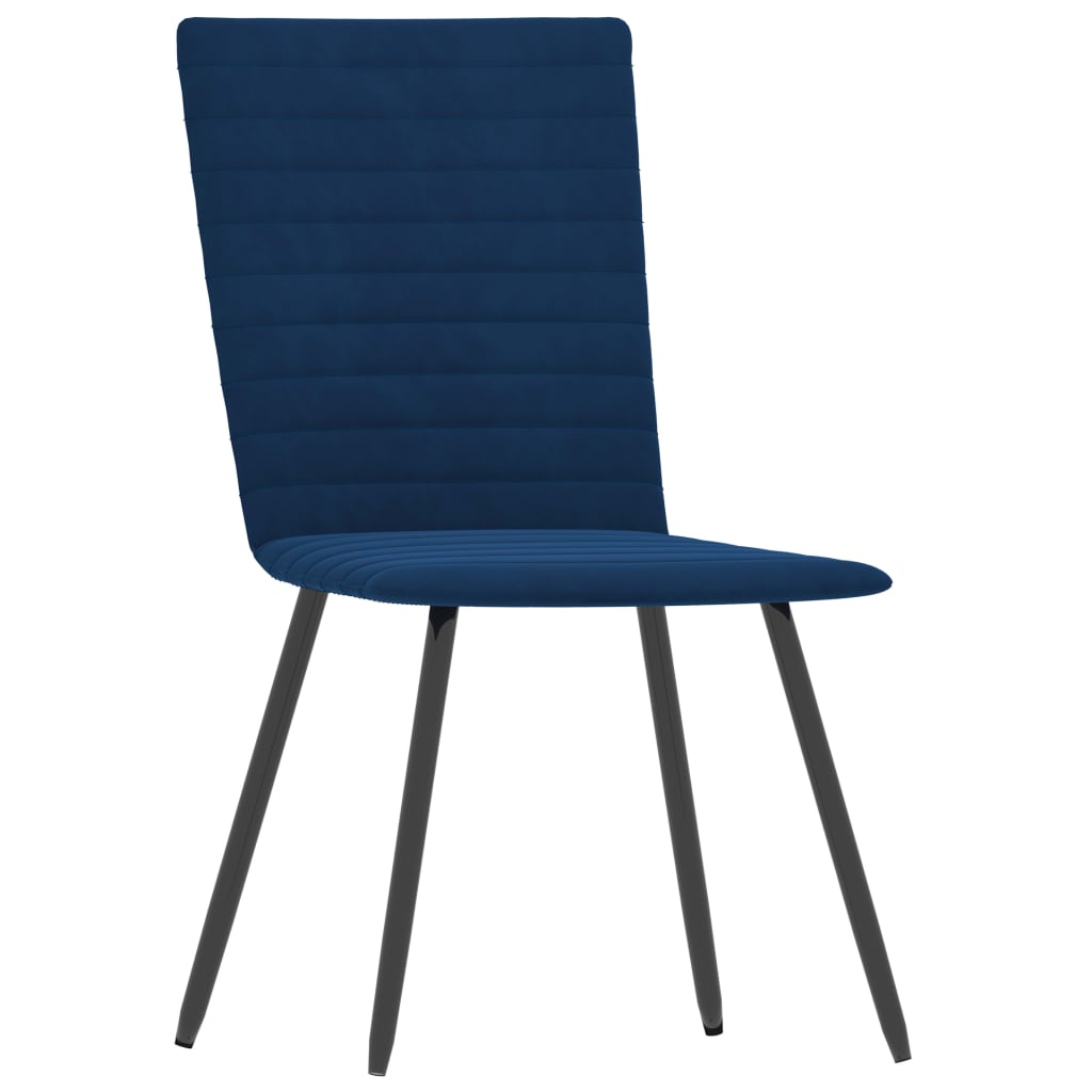 Eetkamerstoelen 2 st fluweel blauw