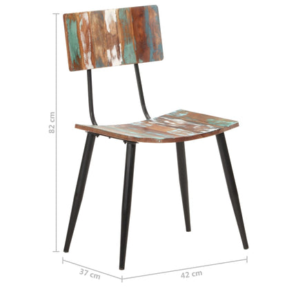 Eetkamerstoelen 2 st massief gerecycled hout