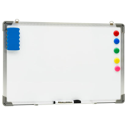 vidaXL Whiteboard magnetisch 60x40 cm staal wit