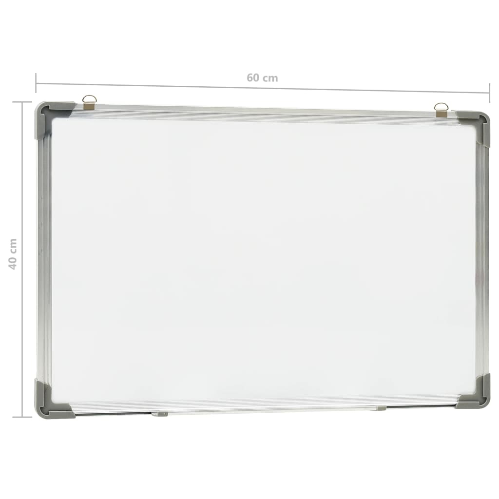 vidaXL Whiteboard magnetisch 60x40 cm staal wit