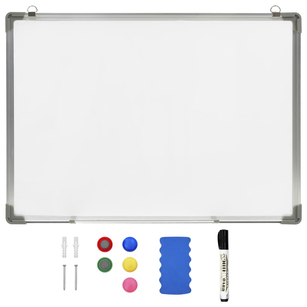 Whiteboard magnetisch 70x50 cm staal wit