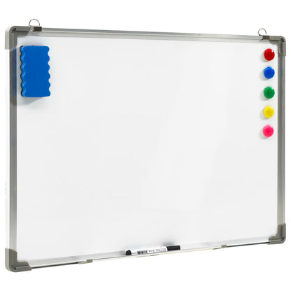 Whiteboard magnetisch 70x50 cm staal wit