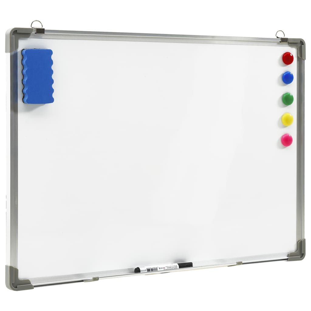 Whiteboard magnetisch 90x60 cm staal wit