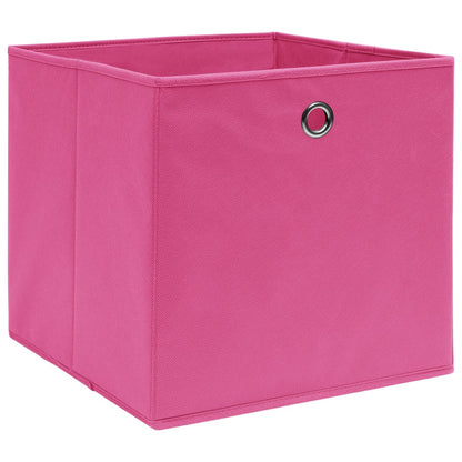 Opbergboxen 4 st 28x28x28 cm nonwoven stof roze