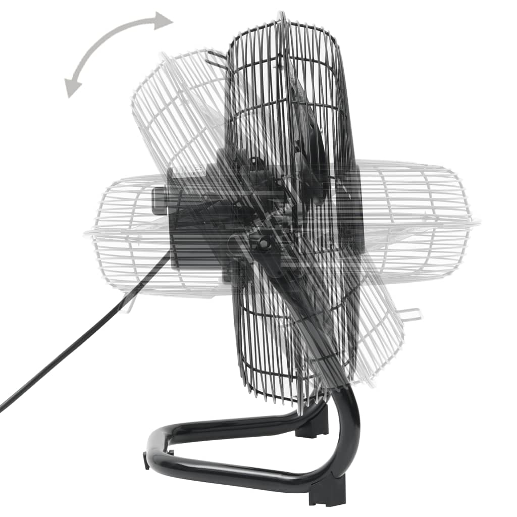 Vloerventilator 3 snelheden 115,2 W 60 cm zwart