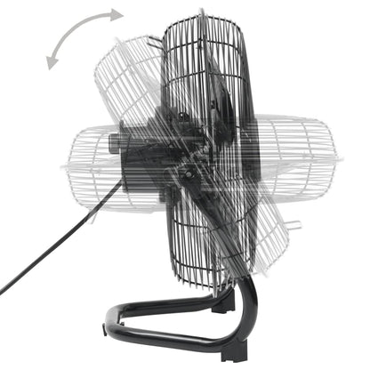 Vloerventilator 3 snelheden 115,2 W 60 cm zwart