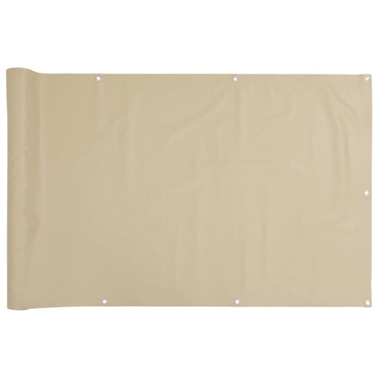 Balkonscherm 90x500 cm oxford stof beige