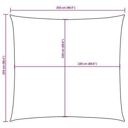 Zonnescherm vierkant 2,5x2,5 m oxford stof antracietkleurig