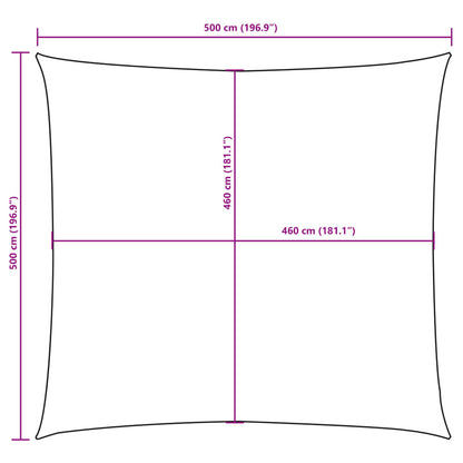 Zonnescherm vierkant 5x5 m oxford stof terraccota