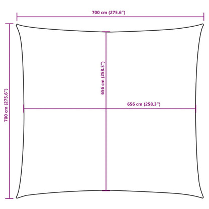 Zonnescherm vierkant 7x7 m oxford stof terracottakleurig