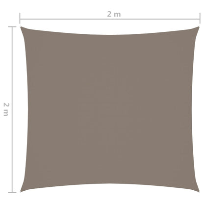 Zonnescherm vierkant 2x2 m oxford stof taupe