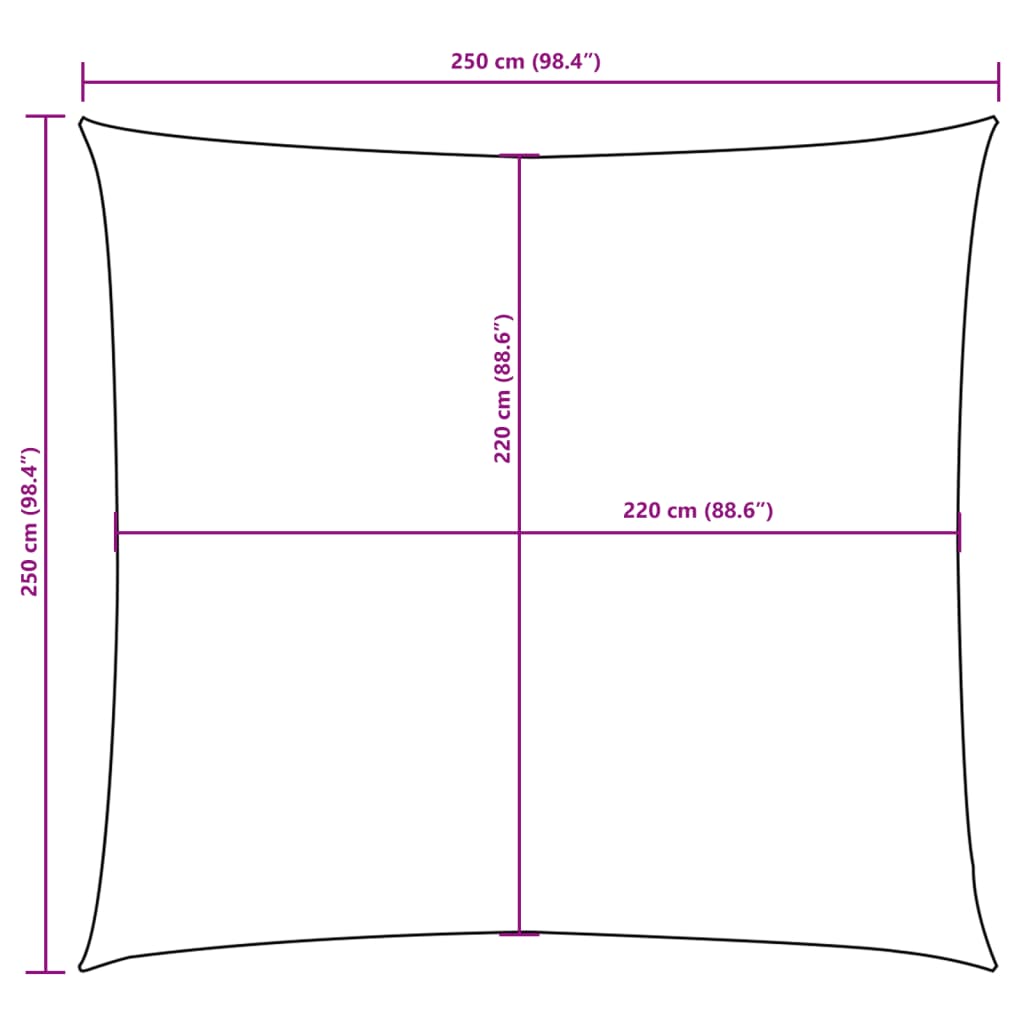 Zonnescherm vierkant 2,5x2,5 m oxford stof donkergroen