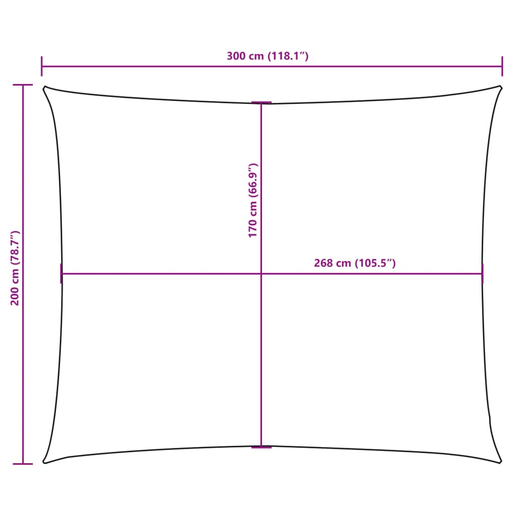 Schaduwdoek rechthoekig 2x3 m oxford stof donkergroen