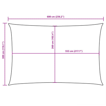 Schaduwdoek rechthoekig 3x6 m oxford stof donkergroen