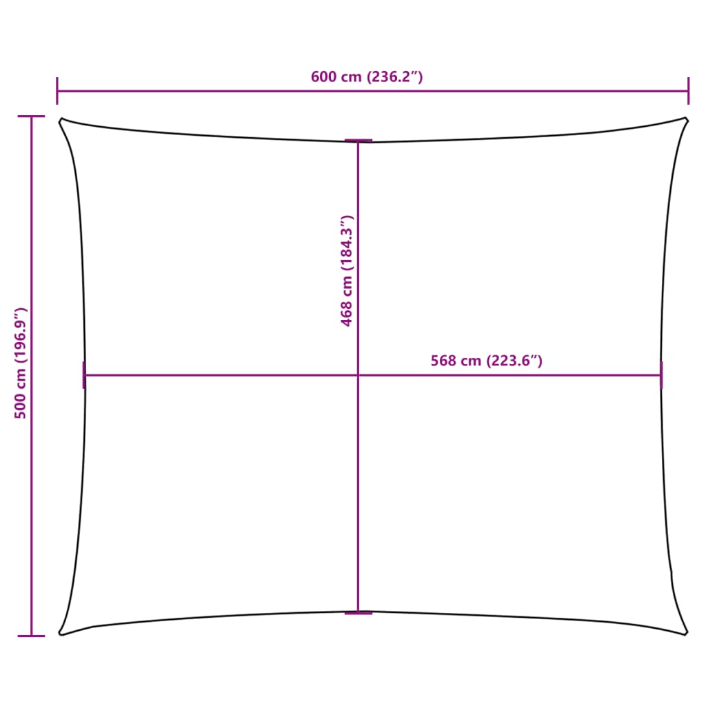 Zonnescherm rechthoekig 5x6 m oxford stof donkergroen