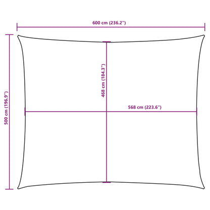 Zonnescherm rechthoekig 5x6 m oxford stof donkergroen