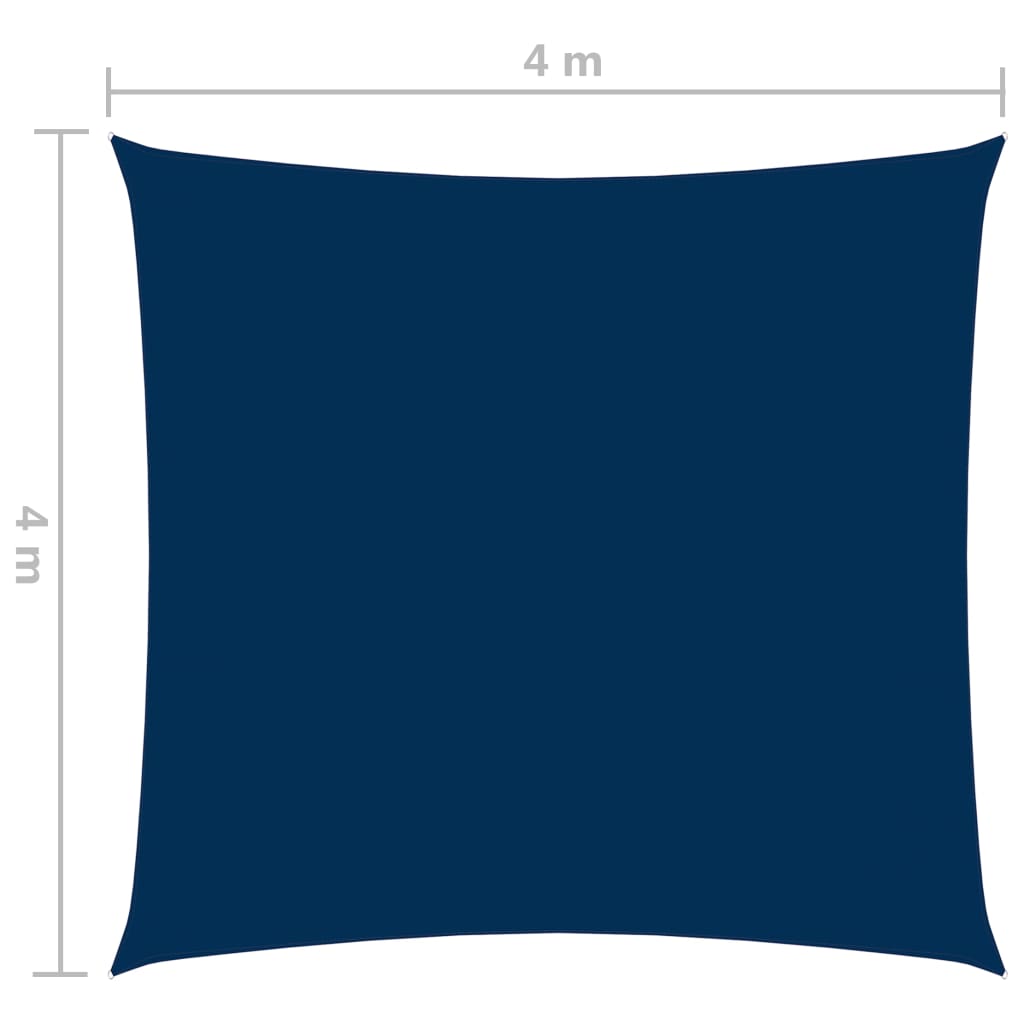 Schaduwdoek vierkant 4x4 m oxford stof blauw