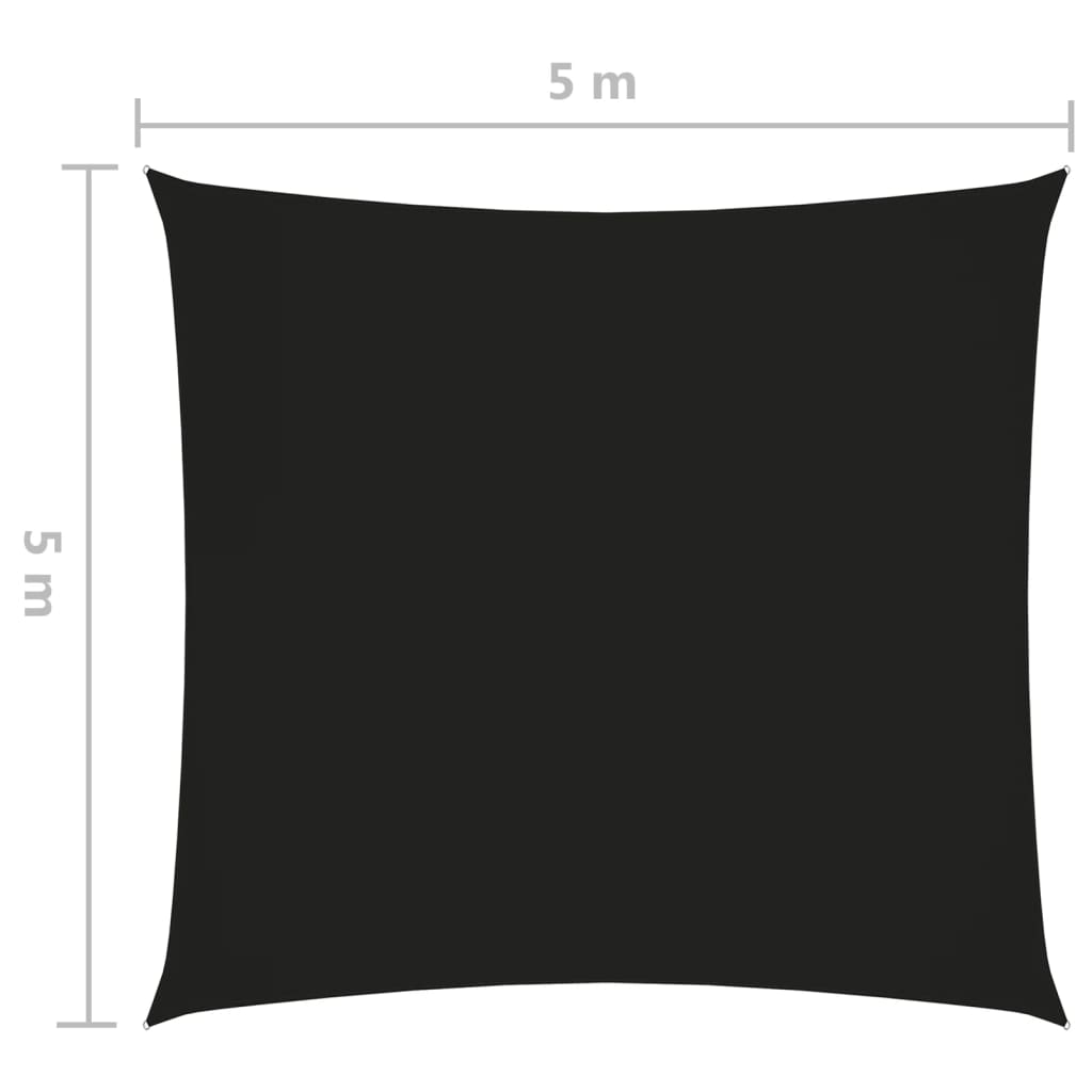 Zonnescherm vierkant 5x5 m oxford stof zwart