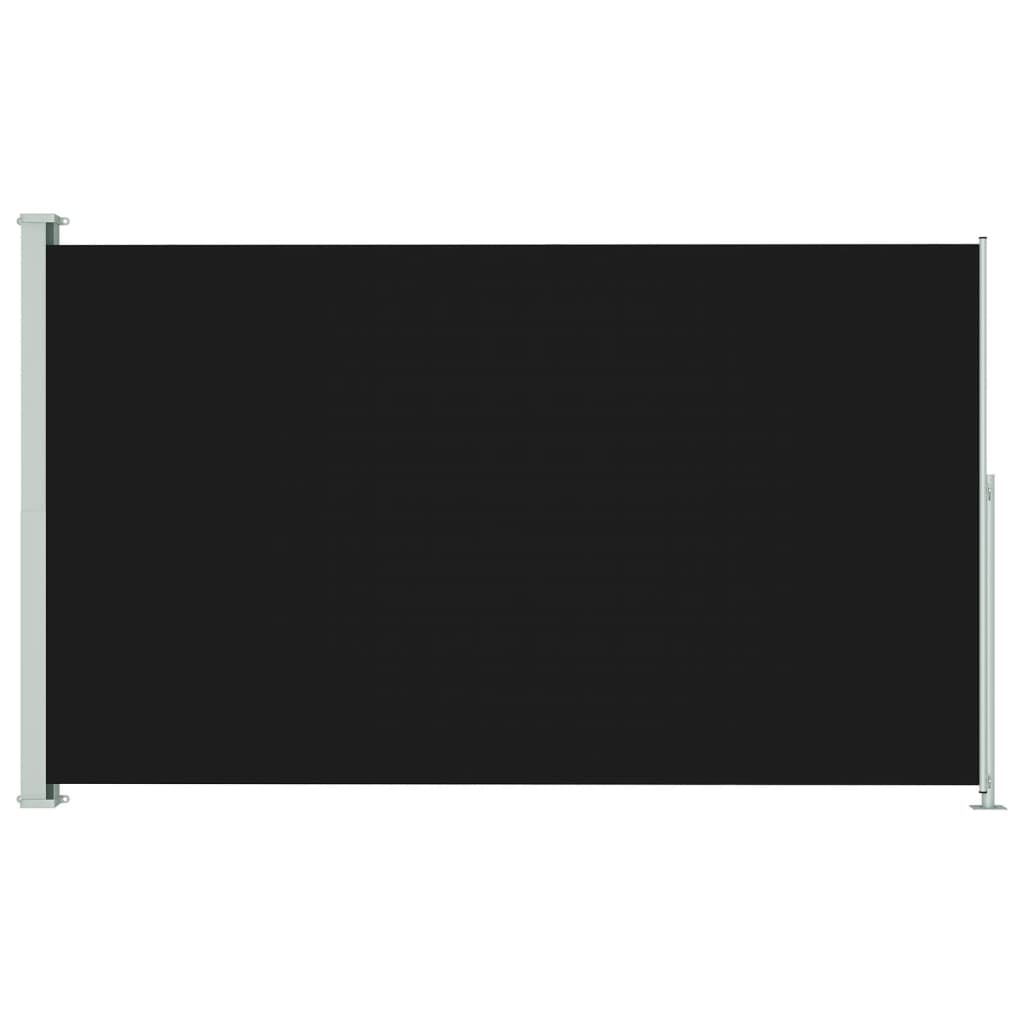 Tuinscherm uittrekbaar 180x300 cm zwart