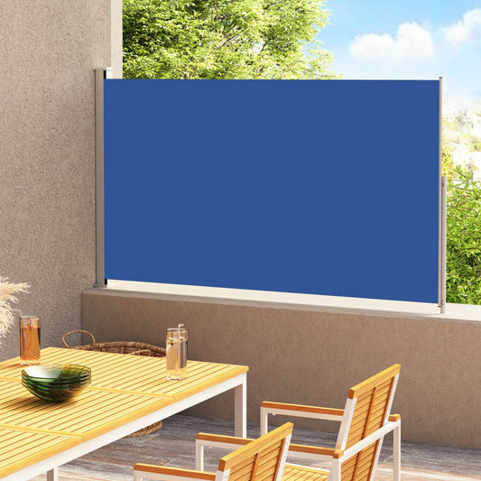 Tuinscherm uittrekbaar 180x300 cm blauw
