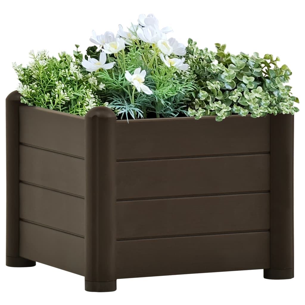 Plantenbak verhoogd 43x43x35 cm PP mokka