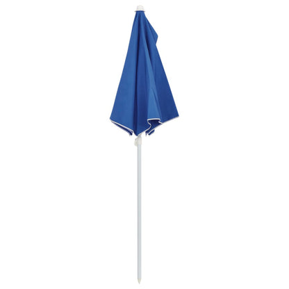 Parasol half met paal 180x90 cm azuurblauw