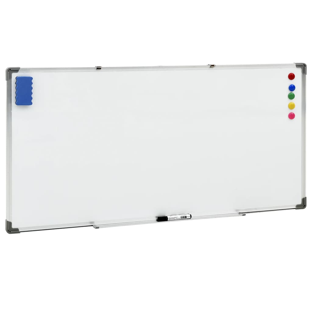 Whiteboard magnetisch 110x60 cm staal wit