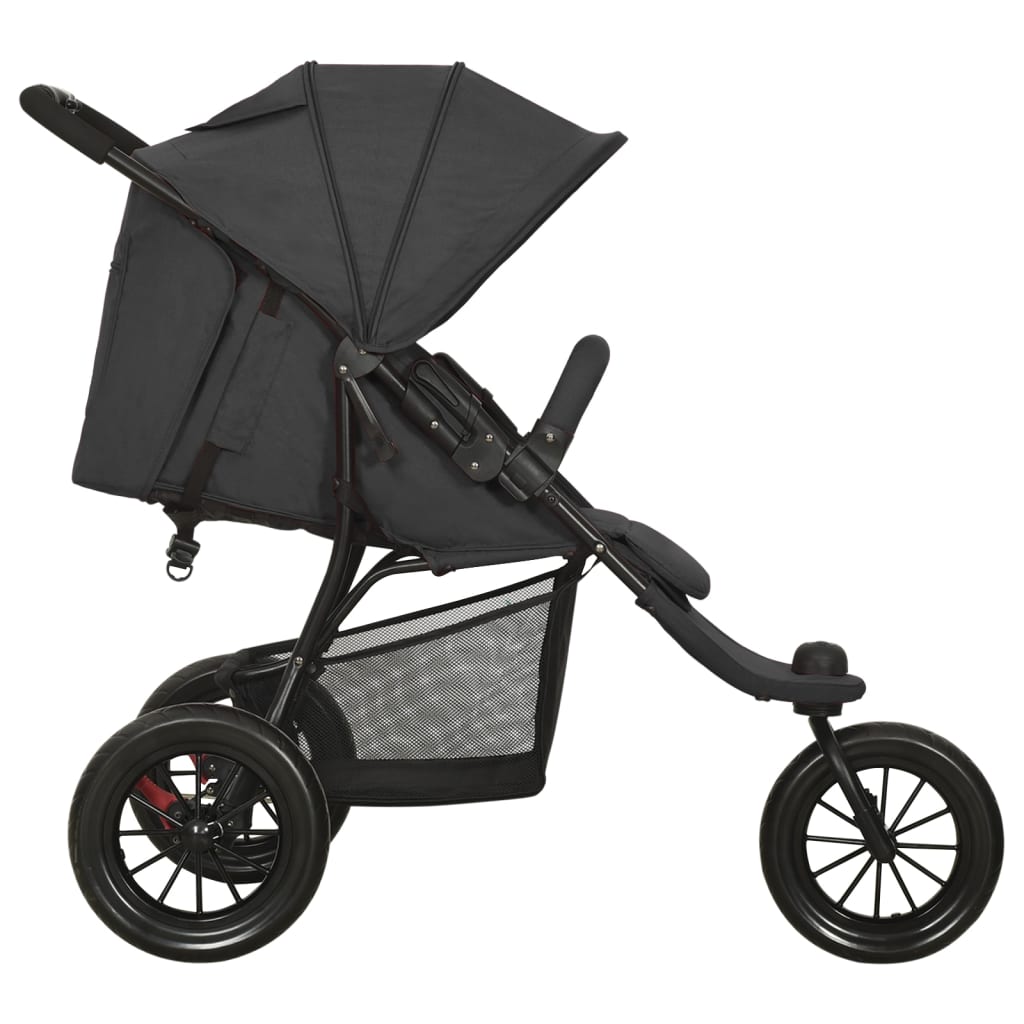 Kinderwagen staal antracietkleurig