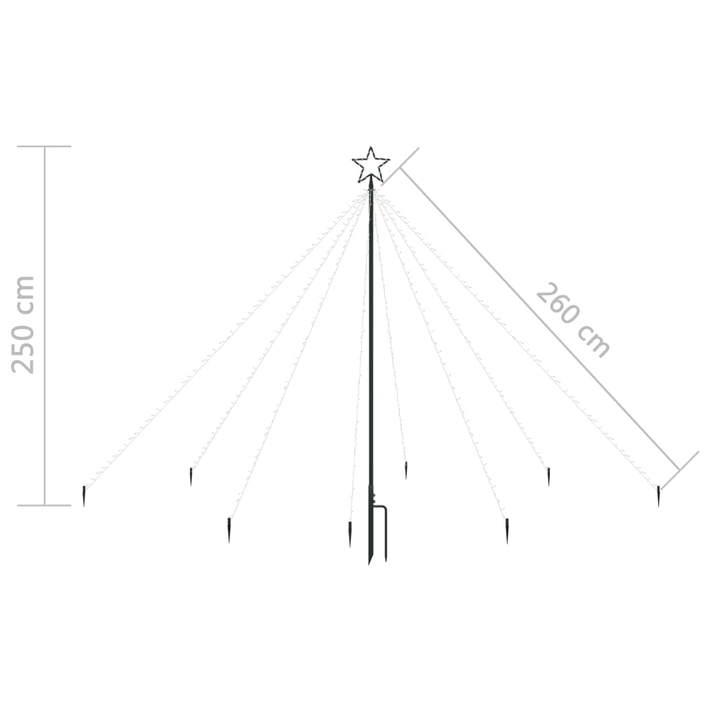 Kerstboomverlichting waterval met 400 LED's binnen buiten 2,5 m