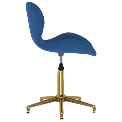 Eetkamerstoelen draaibaar 2 st fluweel blauw