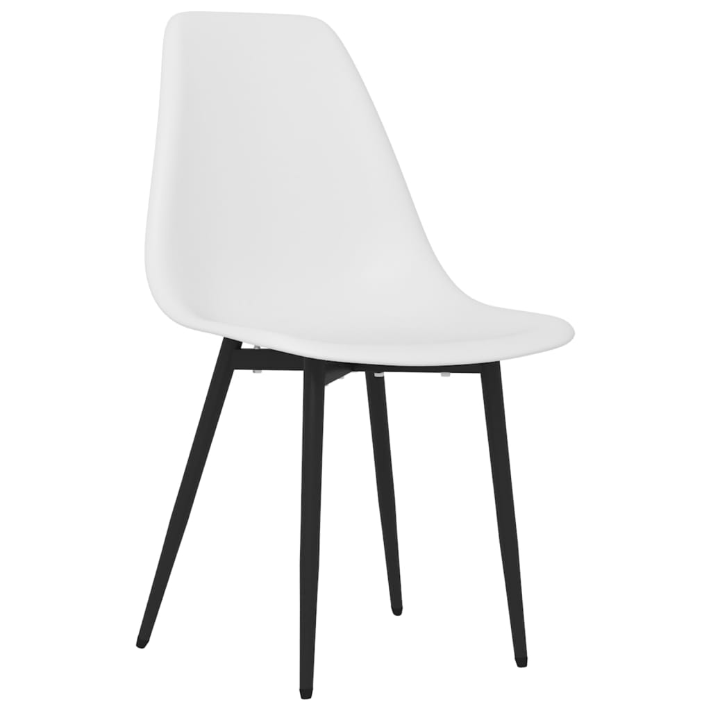 Eetkamerstoelen 4 st PP wit