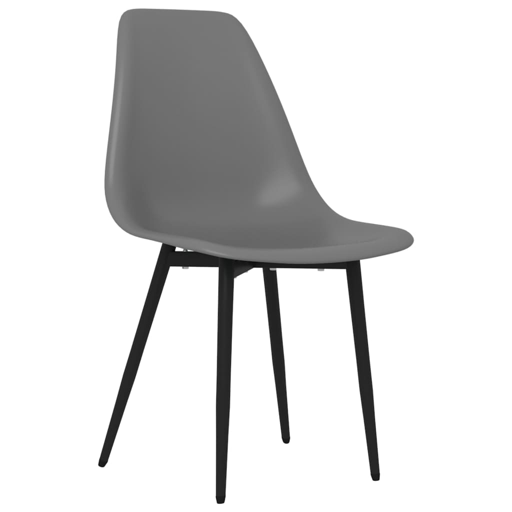 Eetkamerstoelen 2 st PP grijs