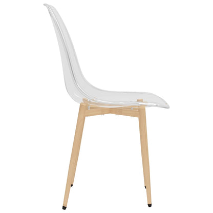 Eetkamerstoelen 4 st PET transparant