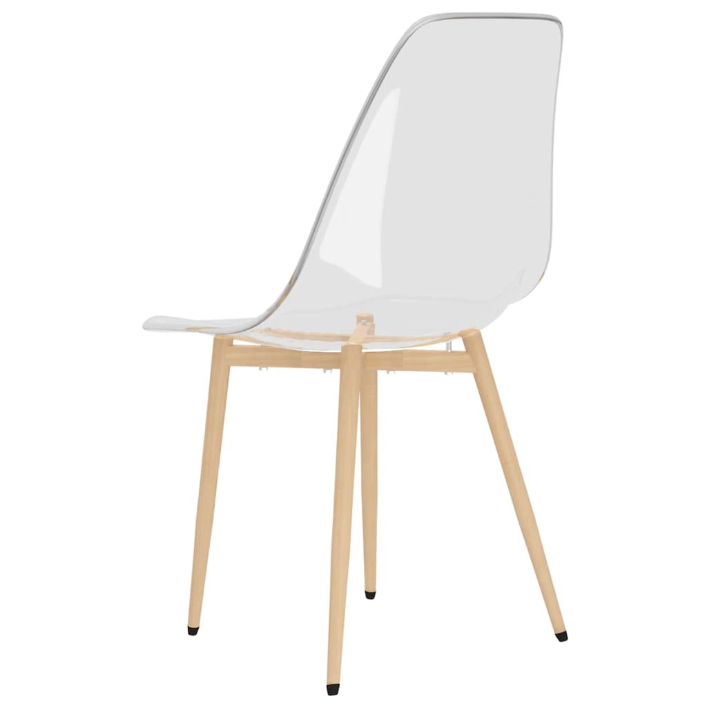 Eetkamerstoelen 4 st PET transparant