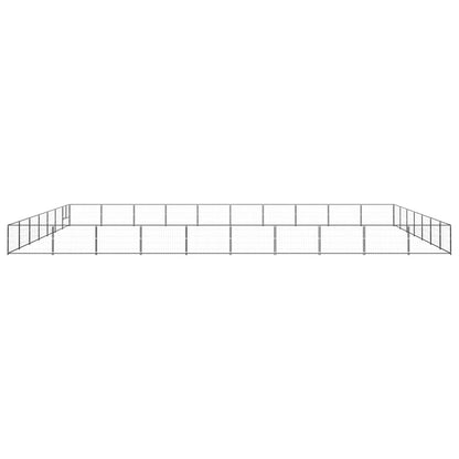 Hondenkennel 70 m² staal zwart