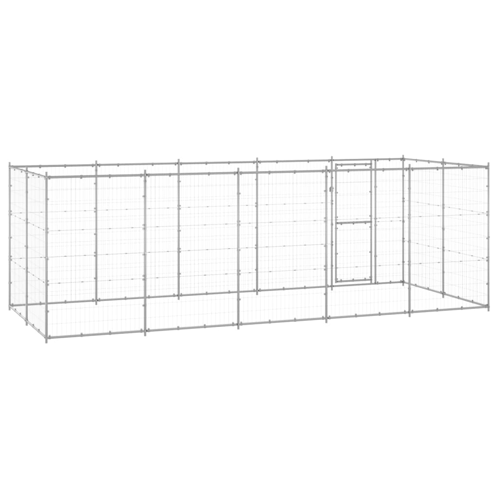 Hondenkennel 12,1 m² gegalvaniseerd staal