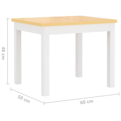 4-delige Kindertafel- en stoelenset MDF wit en beige