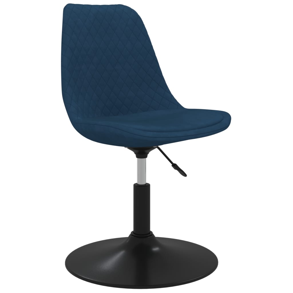 Eetkamerstoelen draaibaar 4 st fluweel blauw