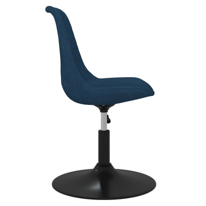 Eetkamerstoelen draaibaar 4 st fluweel blauw