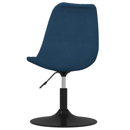 Eetkamerstoelen draaibaar 4 st fluweel blauw