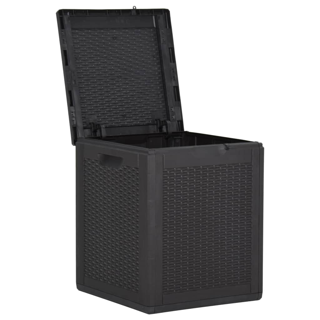 Tuinbox 90 L PP rattan zwart