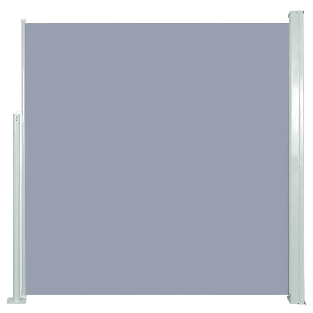 Tuinscherm uittrekbaar 140x300 cm grijs