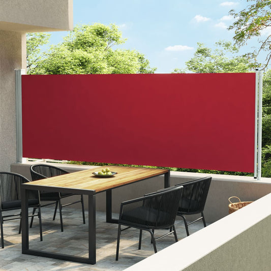 Tuinscherm uittrekbaar 160x600 cm rood