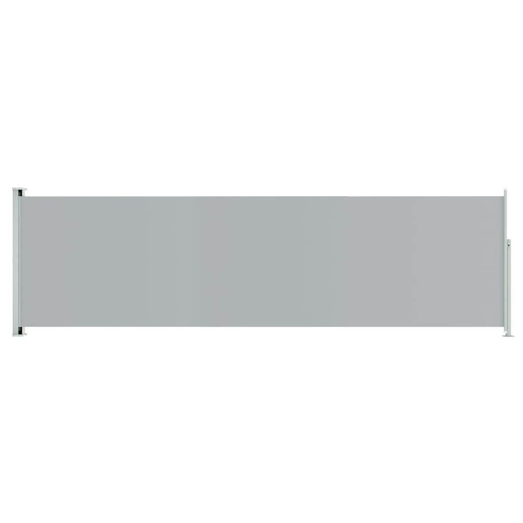 Tuinscherm uittrekbaar 180x600 cm grijs